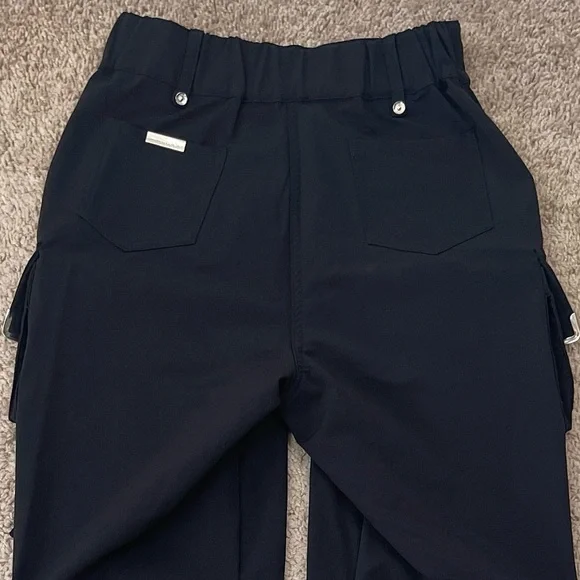 Maniere De Voir Black High-Rise Women’s Cargo Nylon Blend Utility Pants Size 6 - Picture 6 of 15
